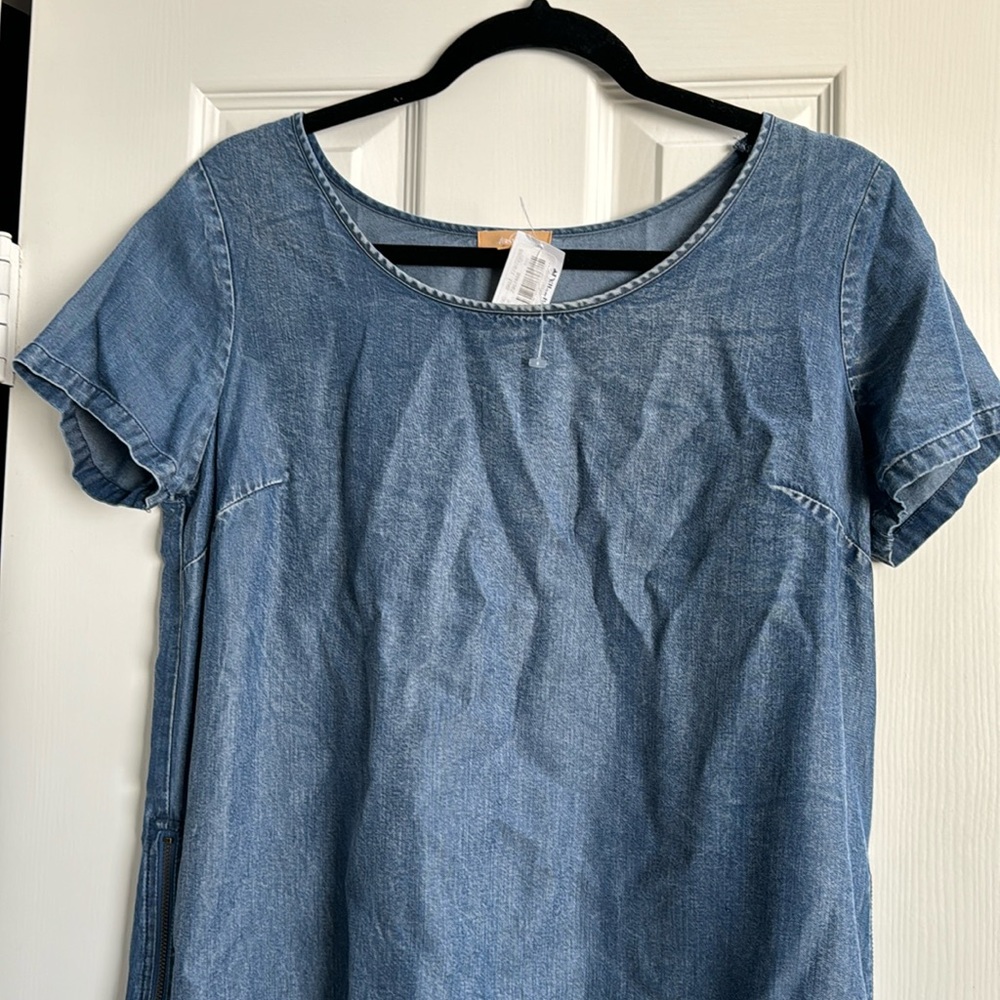 NWT Takara slip on denim dress